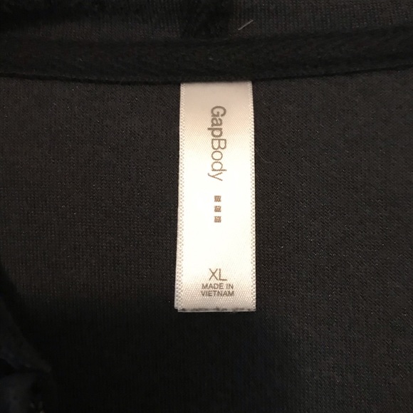 Gap Body Velour Black Zip up Sweater with Hood - Picture 2 of 7